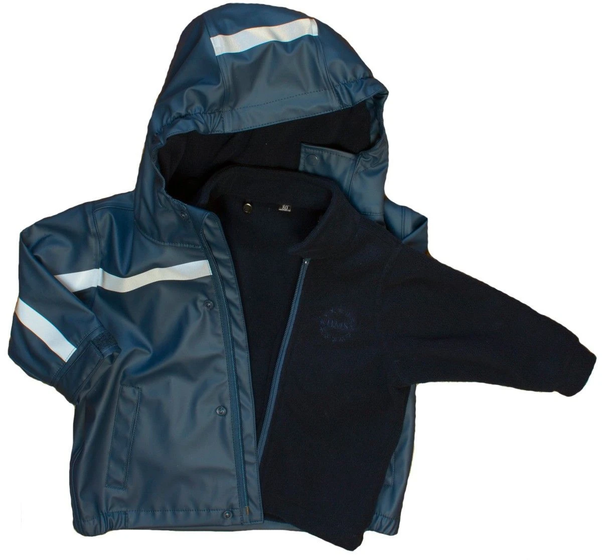 BMS Thermo Regenjacke Marine Mit Zip-In Fleecejacke 2in1 4 BMS Thermo Regenjacke Marine Mit Zip-In Fleecejacke 2in1 – Bild 2
