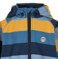 Minymo Softshellanzug Blau/gelb Blockstreifen -Babybekleidungs Geschäft 160485 7922 softshell 1280x1280
