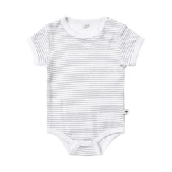 Pippi Kurzarm Body Grau/weiß Streifen & Wald Tiere 4er Pack Baumwolle -Babybekleidungs Geschäft 3820 190 2 1280x1280