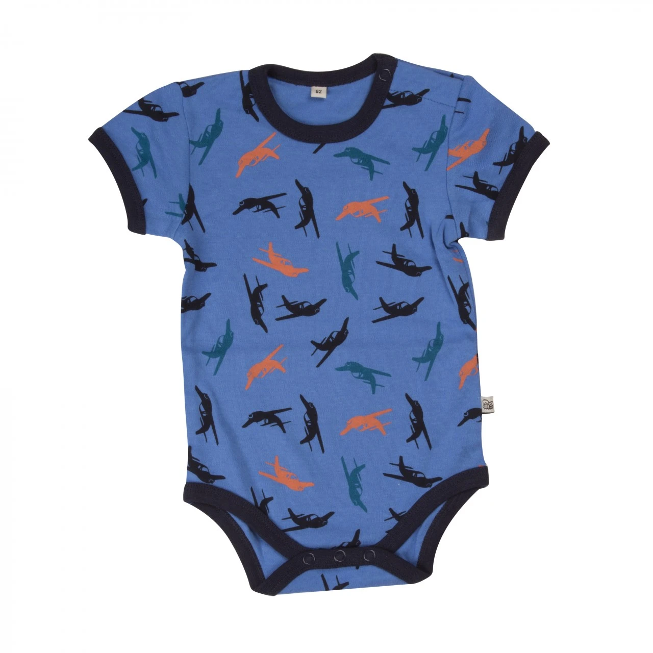 Pippi Kurzarm Body Blau/grün Bagger & Flugzeuge 4er Pack Baumwolle 5 Pippi Kurzarm Body Blau/grün Bagger & Flugzeuge 4er Pack Baumwolle – Bild 3