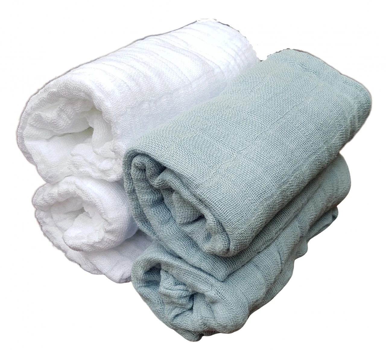 Pippi Mullwindeln 4er Pack Hellblau/weiß Organic Biobaumwolle 5 Pippi Mullwindeln 4er Pack Hellblau/weiß Organic Biobaumwolle – Bild 3