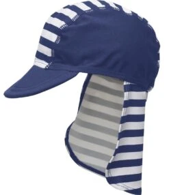 Playshoes UV Schutz Strandhut Bademütze Sonnenmütze Maritim Blau Weiß Streifen