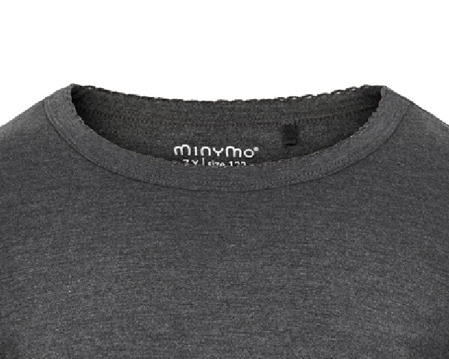 Minymo Langarmshirt Dunkelgrau Melange Viskose Aus Bambus 4 Minymo Langarmshirt Dunkelgrau Melange Viskose Aus Bambus – Bild 2