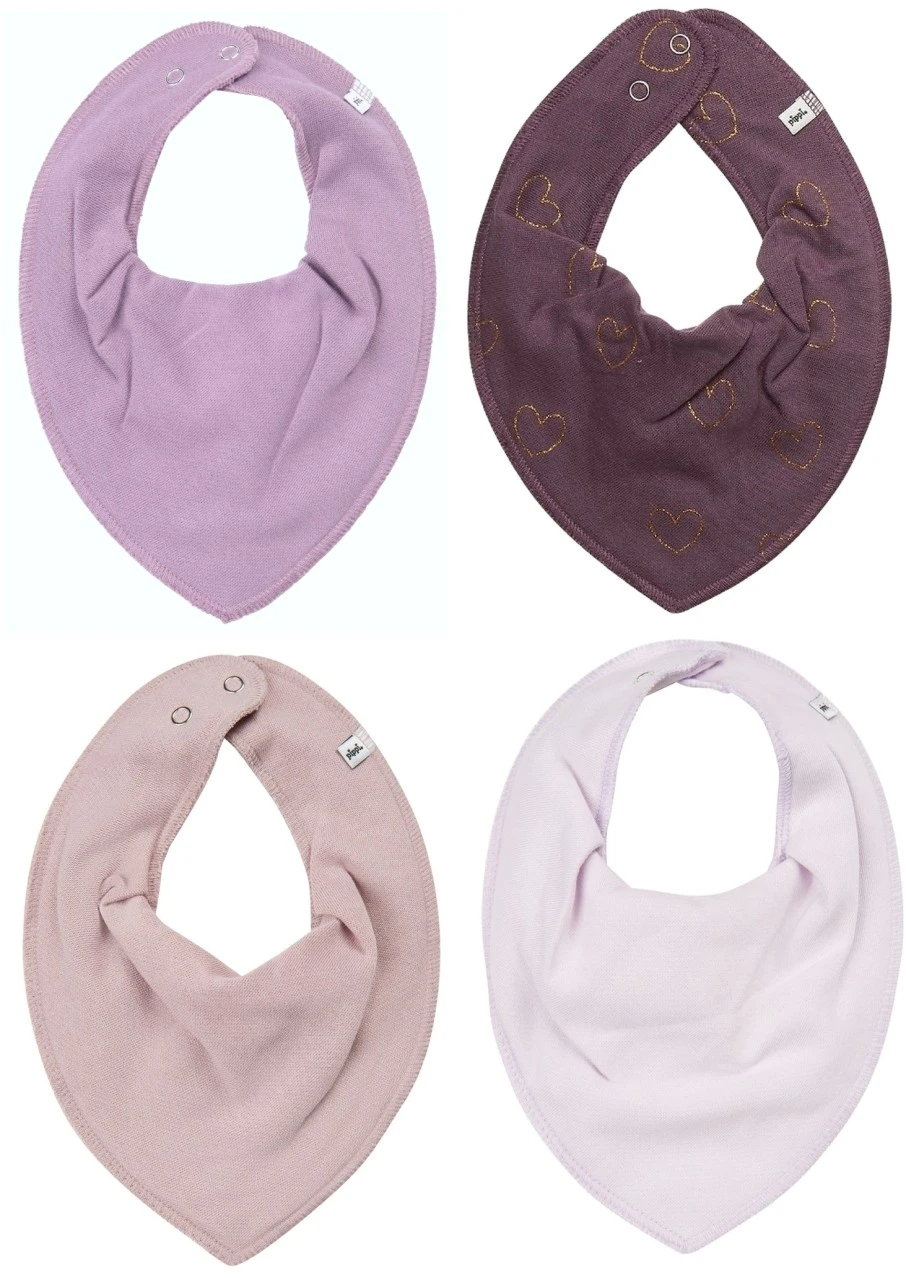 Pippi Mädchen Halstücher Violet Hearts Mix 4er Set 3 Pippi Mädchen Halstücher Violet Hearts Mix 4er Set