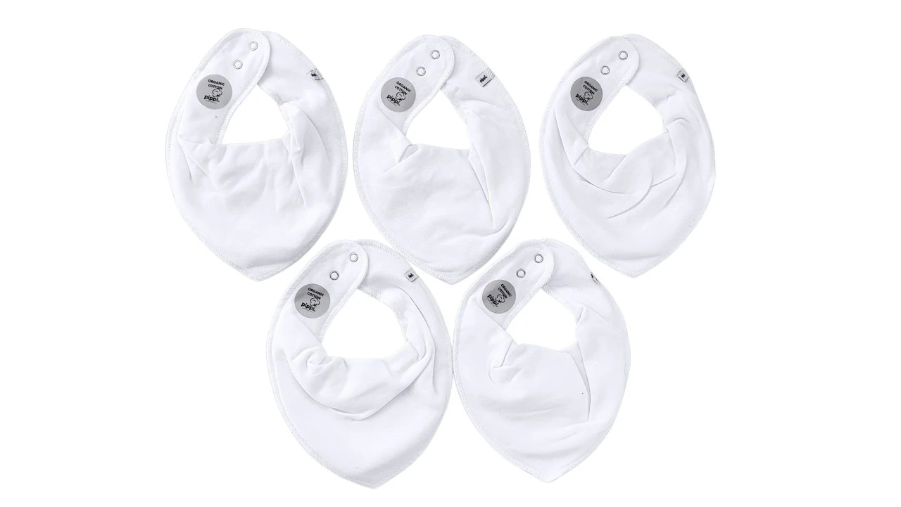 Pippi Halstücher Weiß Zum Selbst Bemalen DIY 5er Pack 3 Pippi Halstücher Weiß Zum Selbst Bemalen DIY 5er Pack