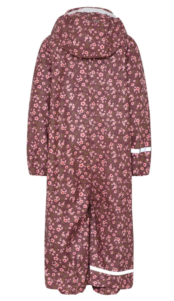 Celavi Regenoverall Flowers Rosenholz Berry Einteiler 4 Celavi Regenoverall Flowers Rosenholz Berry Einteiler – Bild 2