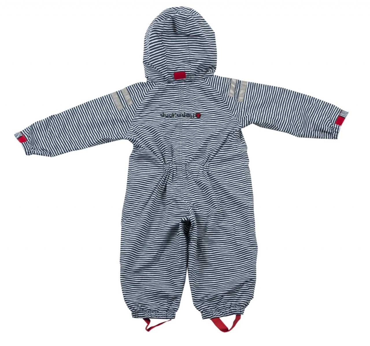 Ducksday Regenanzug Flicflac Regenoverall Blau/weiß 4 Ducksday Regenanzug Flicflac Regenoverall Blau/weiß – Bild 2