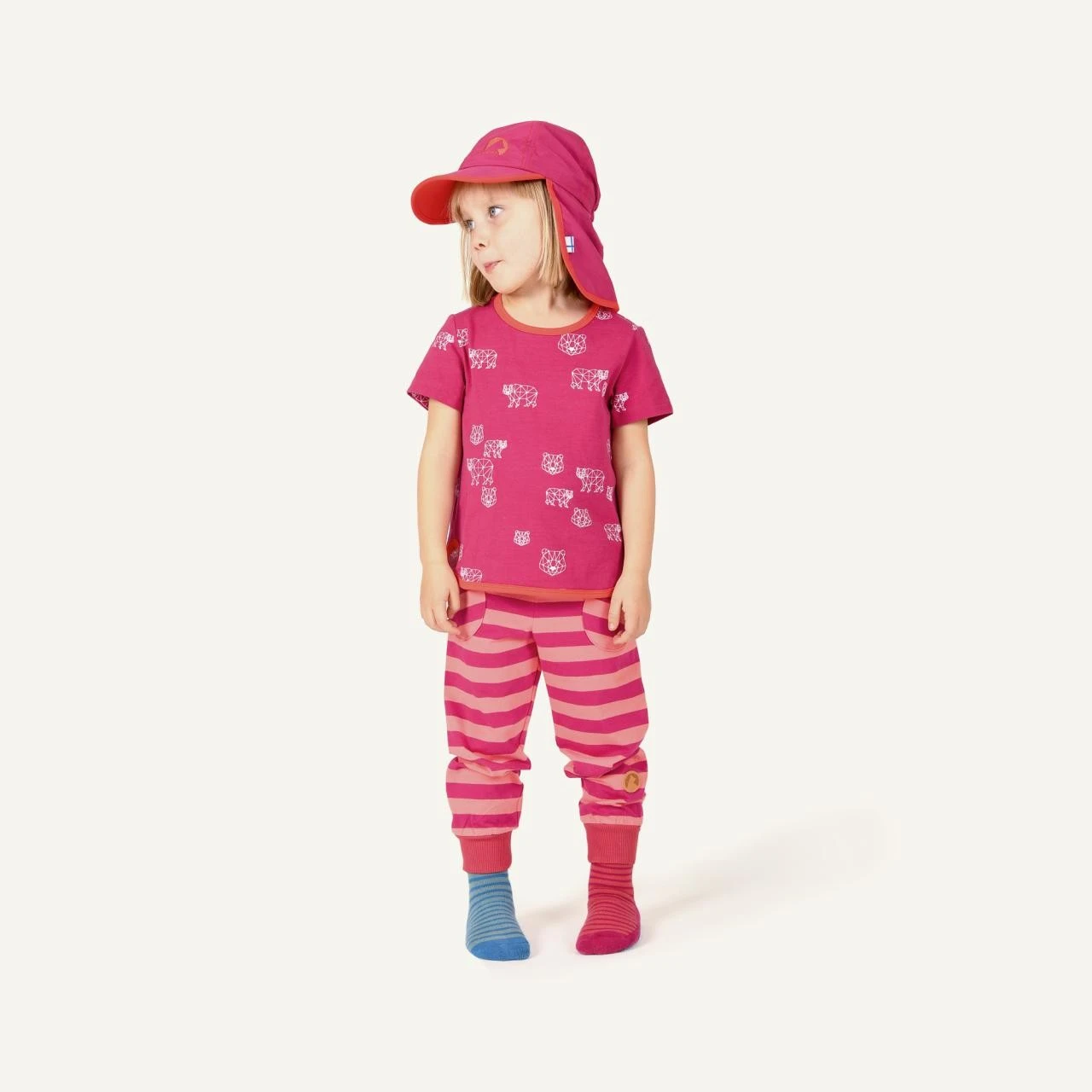 Finkid LAKKI Red/rose Mädchen Sonnenmütze Cap Mit Nackenschutz 7 Finkid LAKKI Red/rose Mädchen Sonnenmütze Cap Mit Nackenschutz – Bild 5