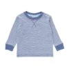 Baby Langarmshirt Jeansblau Ringelstreifen Biobaumwolle