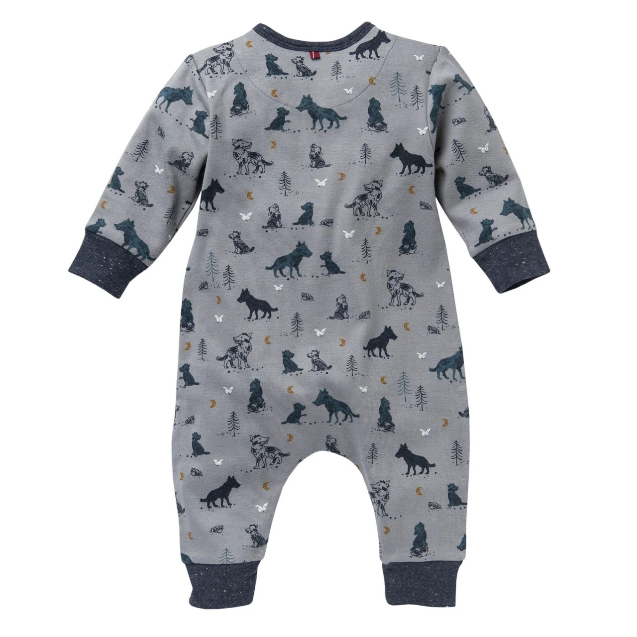 People Wear Organic Baby Overall Wölfchen Taubengrau 4 People Wear Organic Baby Overall Wölfchen Taubengrau – Bild 2