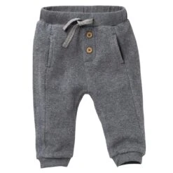 Babybekleidungs Geschäft 36 Baby Fleece Hose Schiefergrau Melange Bio Baumwolle