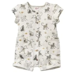 People Wear Organic Shorty Overall Affenbande Beige