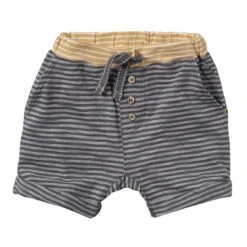 People Wear Organic Jersey Shorts Schiefergrau Geringelt