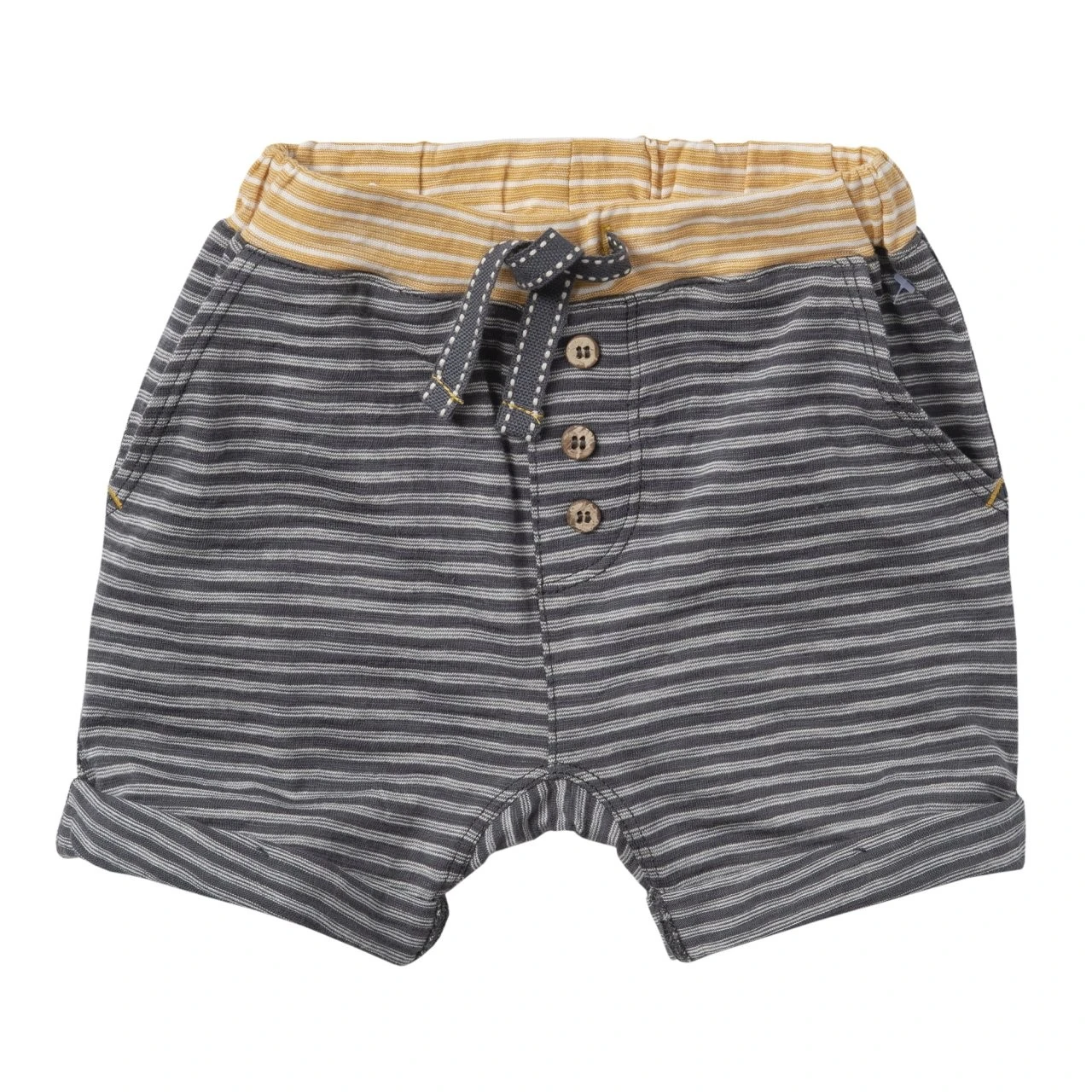 People Wear Organic Jersey Shorts Schiefergrau Geringelt 3 People Wear Organic Jersey Shorts Schiefergrau Geringelt