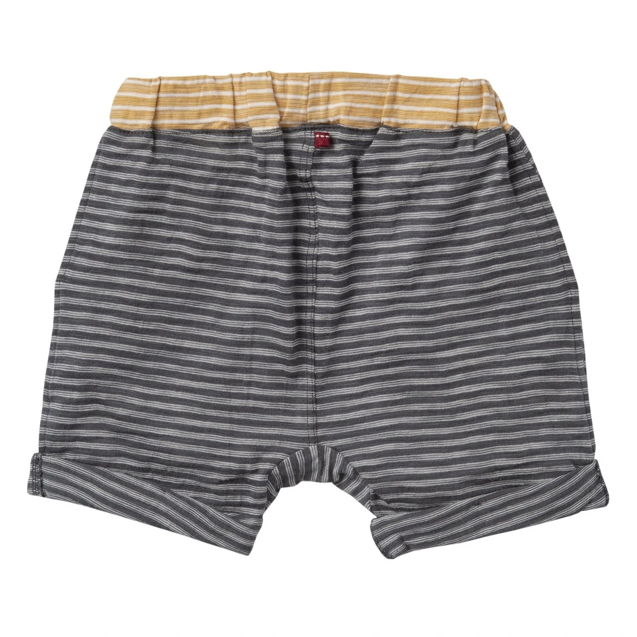 People Wear Organic Jersey Shorts Schiefergrau Geringelt 4 People Wear Organic Jersey Shorts Schiefergrau Geringelt – Bild 2