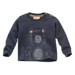 People Wear Organic Langarmshirt Bär Dunkelblau Geringelt