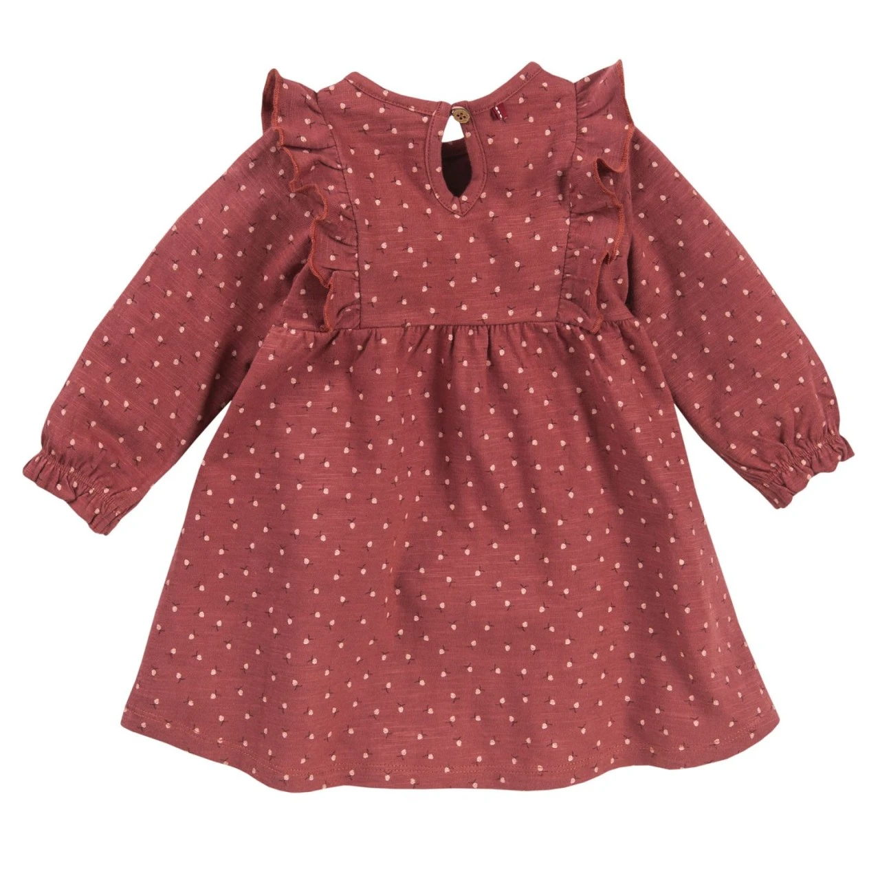 People Wear Organic Mädchenkleid Dunkelrot Beeren Langarm 4 People Wear Organic Mädchenkleid Dunkelrot Beeren Langarm – Bild 2