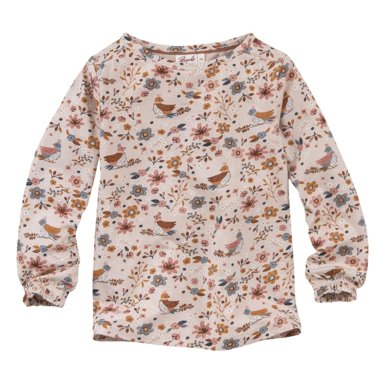 People Wear Organic Mädchen Langarmshirt Rosa Wintervögel 3 People Wear Organic Mädchen Langarmshirt Rosa Wintervögel