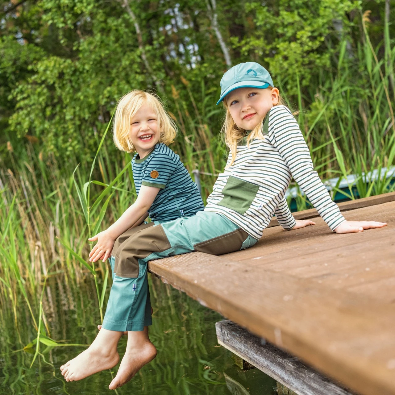 Finkid Cap TAIKULI Deep Teal/trellis Kinder Basecap Mit UV Schutz 4 Finkid Cap TAIKULI Deep Teal/trellis Kinder Basecap Mit UV Schutz – Bild 2