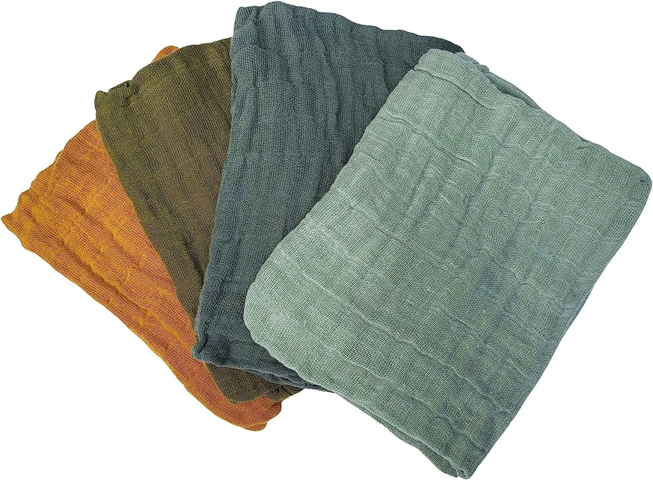 Pippi Babywear Mulltücher Green Meadow 4er Pack Organic Spucktücher 4 Pippi Babywear Mulltücher Green Meadow 4er Pack Organic Spucktücher – Bild 2