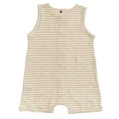 People Wear Organic Baby Spieler Sommer Shorty Overall Gestreift -Babybekleidungs Geschäft babyoverall streifen gelb pwo 3 1280x1280