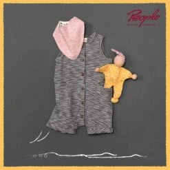People Wear Organic Baby Spieler Sommer Shorty Overall Gestreift -Babybekleidungs Geschäft babyoverall streifen pwo 1280x1280