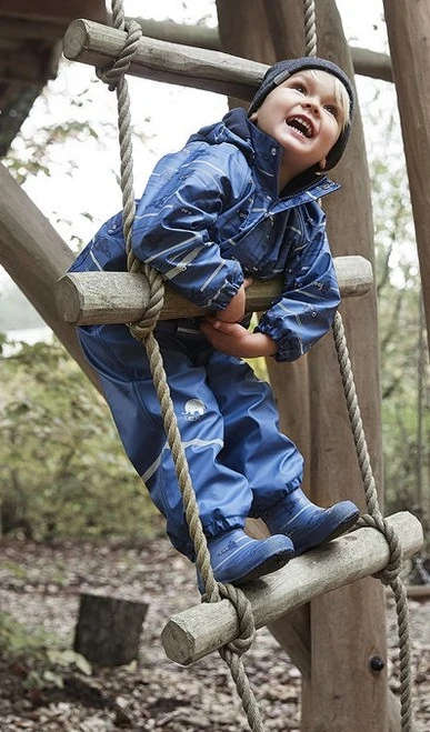 CeLaVi Thermo Regenhose + Regenjacke Kombi Winter Regenanzug Rakete Blau 4 CeLaVi Thermo Regenhose + Regenjacke Kombi Winter Regenanzug Rakete Blau – Bild 2