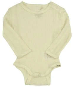 Celavi Baby Body Aus Merinowolle Offwhite Natur