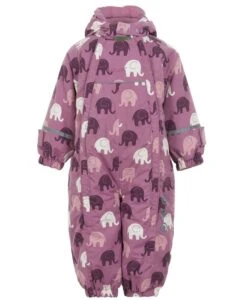 Celavi Mädchen Schneeoverall Smoky Rosa Elefanten