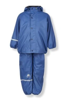 CeLaVi Thermo Regenhose + Regenjacke Kombi Winter Regenanzug Uni True Blue