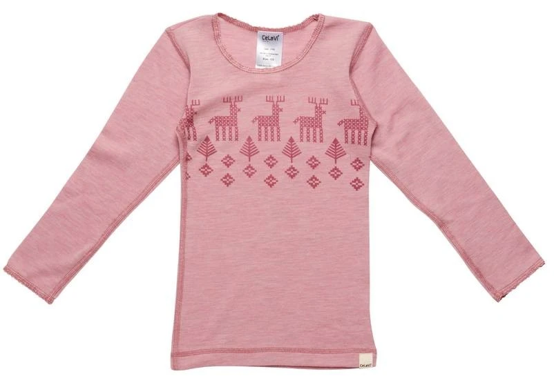 Celavi Unterhemd Rosa Melange Mit Elch Langarm Merino Schurwolle Ökotex100 3 Celavi Unterhemd Rosa Melange Mit Elch Langarm Merino Schurwolle Ökotex100