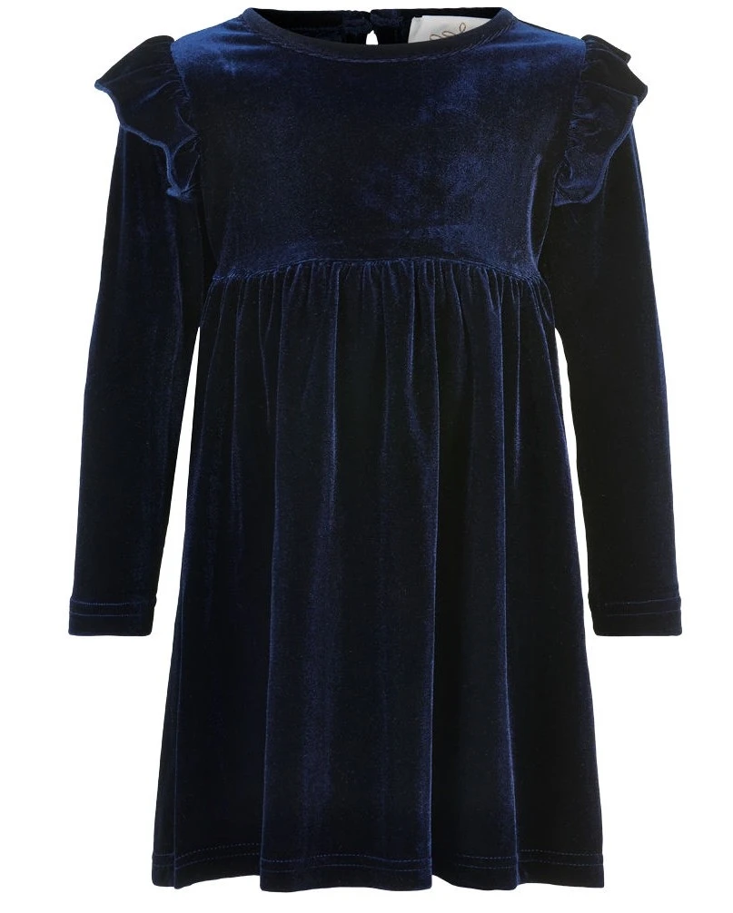Creamie Mädchen Kleid Samt Dunkelblau 3 Creamie Mädchen Kleid Samt Dunkelblau