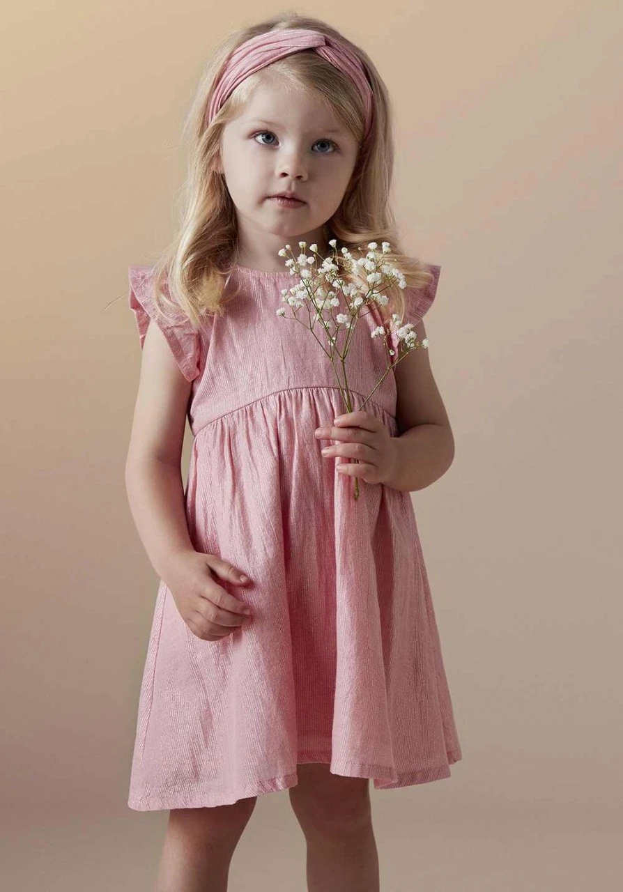 Creamie Mädchen Sommerkleid Rosa/silber Gestreift 4 Creamie Mädchen Sommerkleid Rosa/silber Gestreift – Bild 2