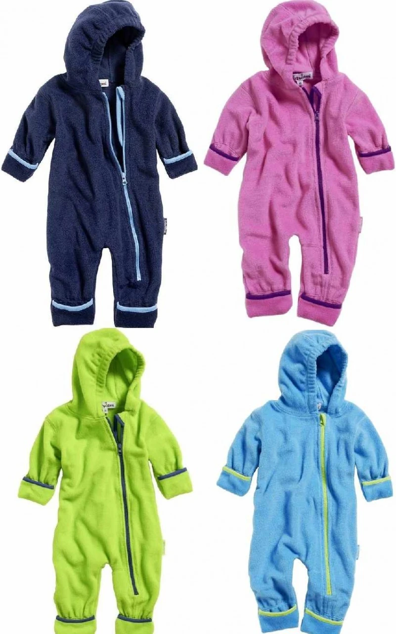 Playshoes Baby Fleece-Overall Mit Kontrastpaspel 4 Playshoes Baby Fleece-Overall Mit Kontrastpaspel – Bild 2