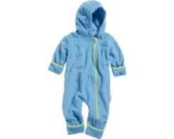 Playshoes Baby Fleece-Overall Mit Kontrastpaspel