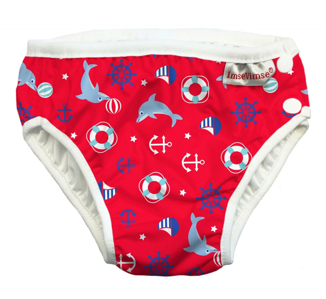 ImseVimse Schwimmwindel Rot Delfin & Anker 3 ImseVimse Schwimmwindel Rot Delfin & Anker