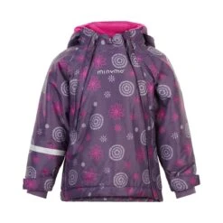 Minymo Mädchen Winterjacke Loganberry Flowers Lila Doppelzipper -Babybekleidungs Geschäft minymo madchenjacke 160449 1280x1280