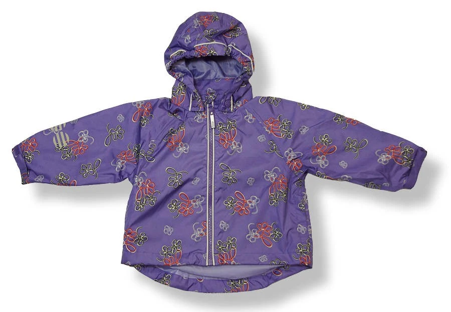 Minymo Mädchen Regenjacke Flieder Blumen 3 Minymo Mädchen Regenjacke Flieder Blumen