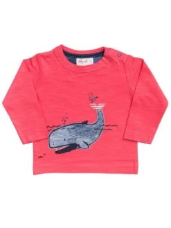 People Wear Organic Langarmshirt Hellrot Wal Biobaumwolle