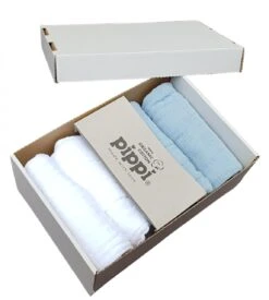 Pippi Mullwindeln 4er Pack Hellblau/weiß Organic Biobaumwolle 7 Pippi Mullwindeln 4er Pack Hellblau/weiß Organic Biobaumwolle -Babybekleidungs Geschäft pippi 4455 sky weiss box 1280x1280