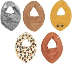 Pippi Halstücher 5er Set Waschbär + Hasen