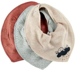 Pippi Baby Dreieckstücher 3er Pack Häschen + Punkte