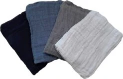 Pippi Babywear Mulltücher Blue Wave 4er Pack Organic Spucktücher -Babybekleidungs Geschäft pippi mulltucher musselintucher bluewave96 1280x1280