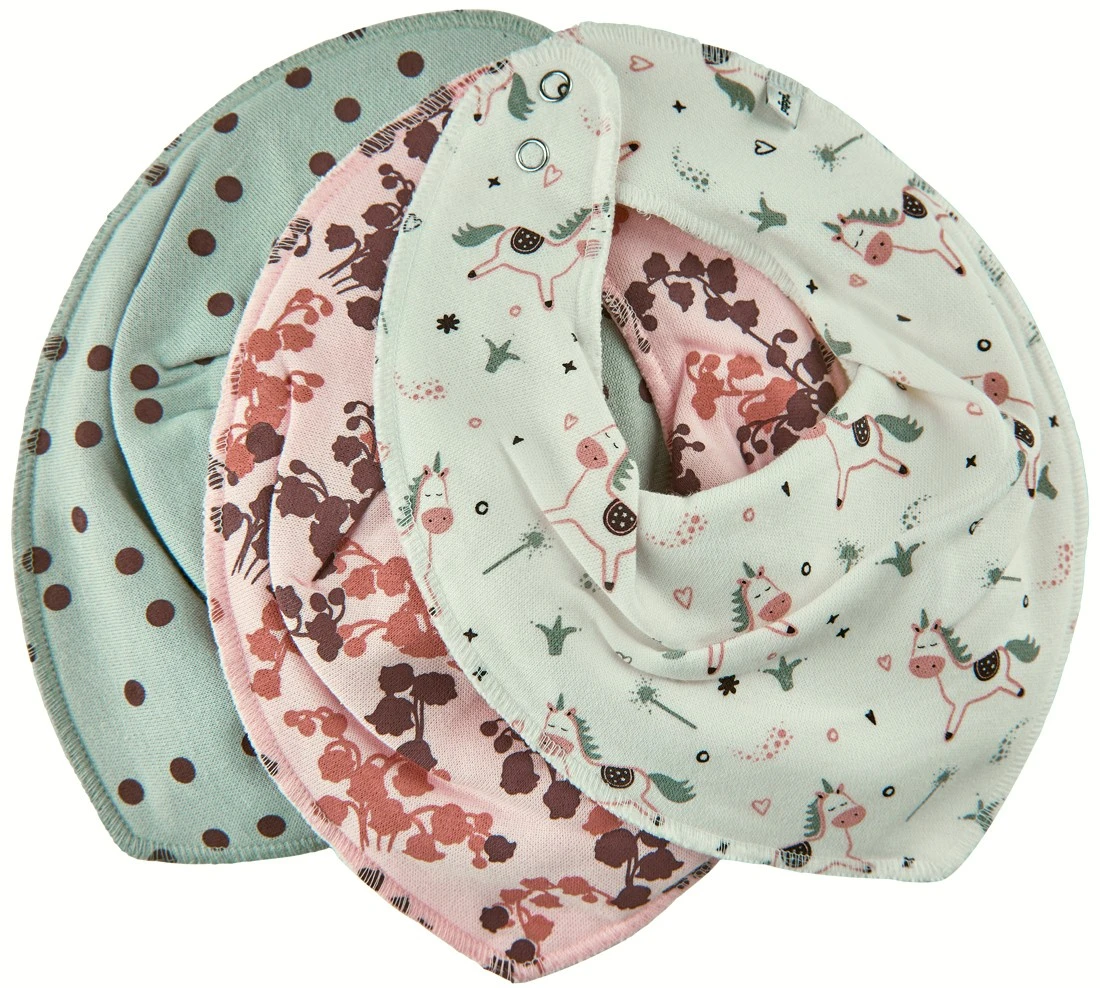 Pippi 3er Set Halstücher Einhorn + Blümchen 3 Pippi 3er Set Halstücher Einhorn + Blümchen