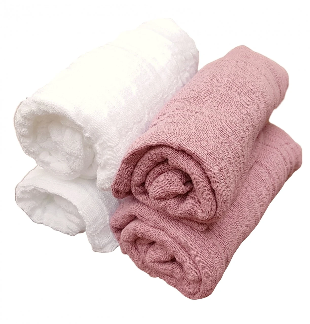 Pippi Babywear Mulltücher 4er Pack Weiß/altrosa Organic Baumwolle 3 Pippi Babywear Mulltücher 4er Pack Weiß/altrosa Organic Baumwolle