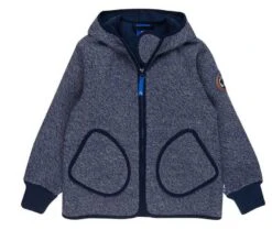 Finkid Tonttu Wind Navy Melange Strick Softshelljacke