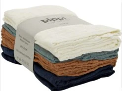 Pippi Babywear Mulltücher 8er Pack Organic Biobaumwolle