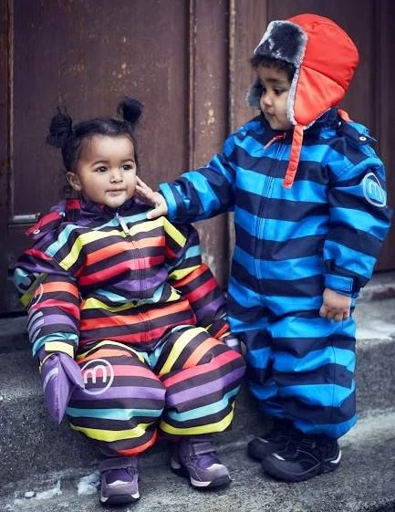 MINYMO Schneeanzug Atmungsaktiv Now12 Rainbow Blockstreifen Braun Skianzug Overall 4 MINYMO Schneeanzug Atmungsaktiv Now12 Rainbow Blockstreifen Braun Skianzug Overall – Bild 2